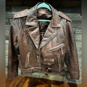 Men's Brown Genuine Leather Jacket